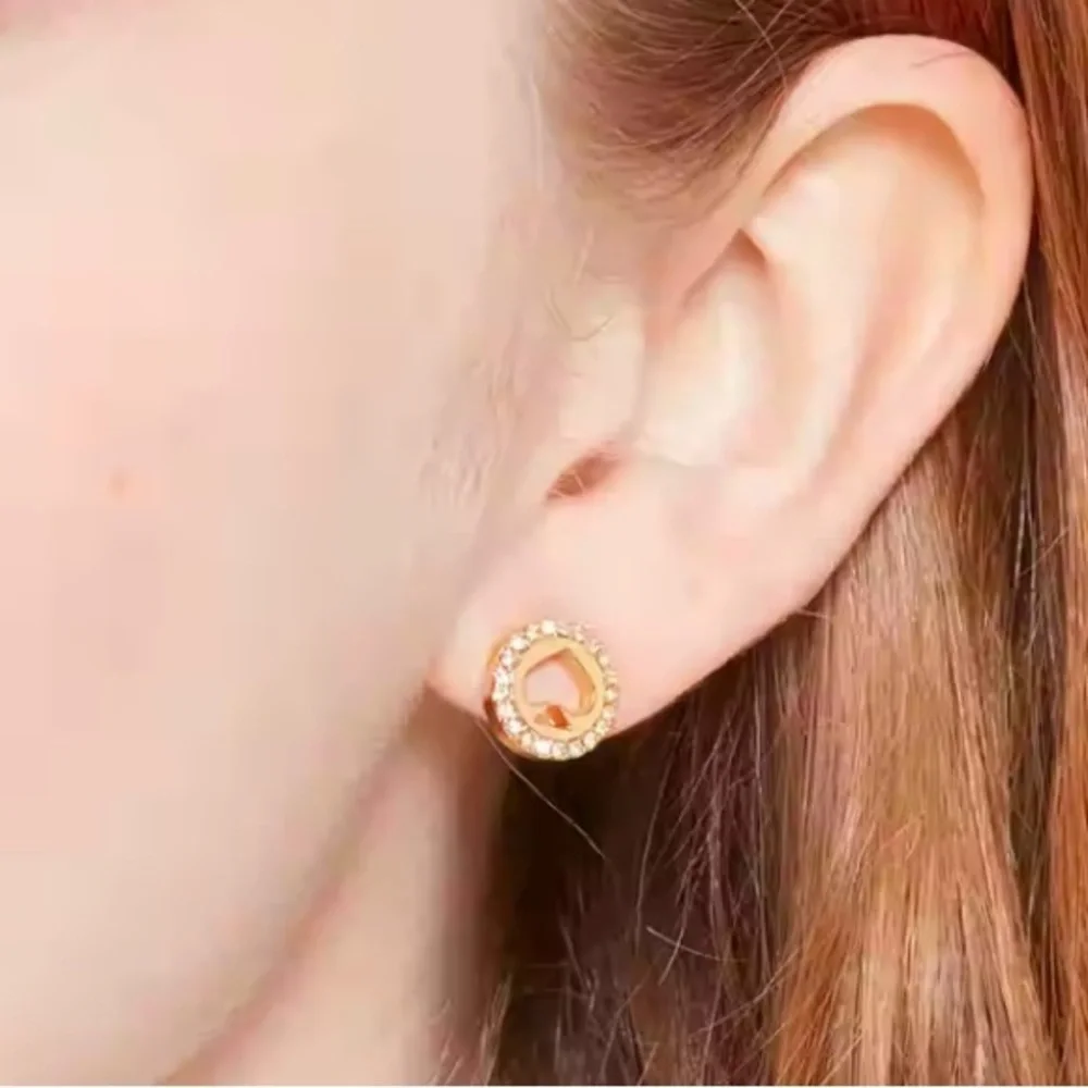 Kate Spade ♠️ New York - NEW - Spot The Spade Pave Halo Spade Studs Earrings